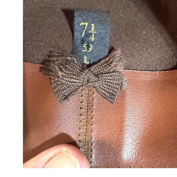 Burberrys Handmade English Brown Fedora Hat 7 1/4 Fine Fur Felt Men Christy's - Picture 6 of 9